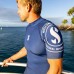 Scubapro UPF 50 Navy vyriški rash guard marškinėliai SS