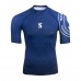 Scubapro UPF 50 Navy vyriški rash guard marškinėliai SS